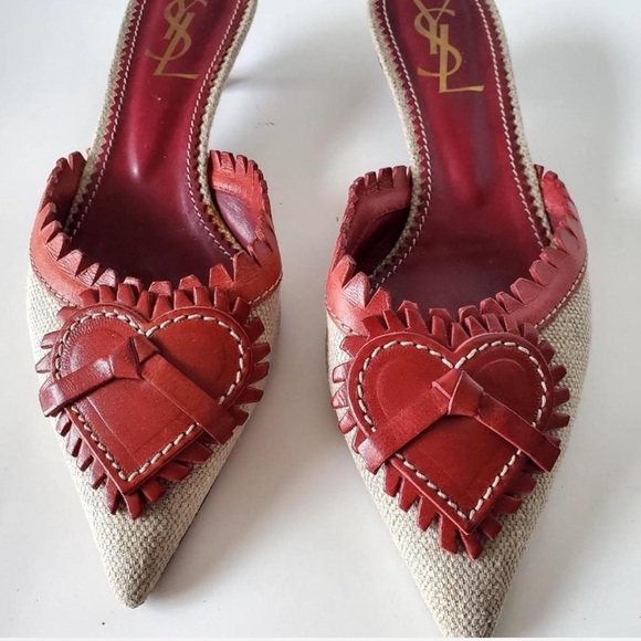 (CHECK NEW LISTINGS - for similar/cheaper options) 🧡 YSL kitten heart heels - Picture 2 of 7